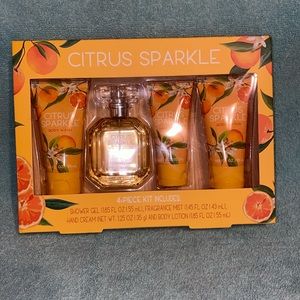 Citrus Sparkle 4 Piece Gift Set- Shower Gel, Fragrance, Lotion, Hand Cream